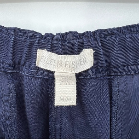 Eileen Fisher Tencel Crop Relaxed Jogger in Navy Size M - Picture 3 of 8